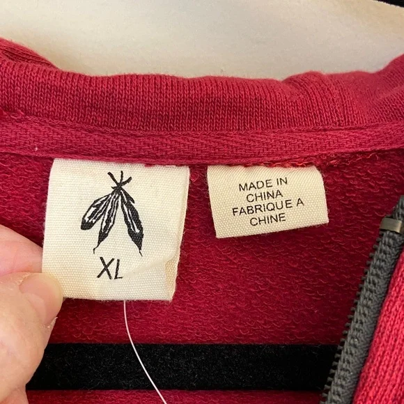 NWT Men’s Urban Outfitters Deep Red Jacket with Hoodie- XL - - Picture 4 of 7